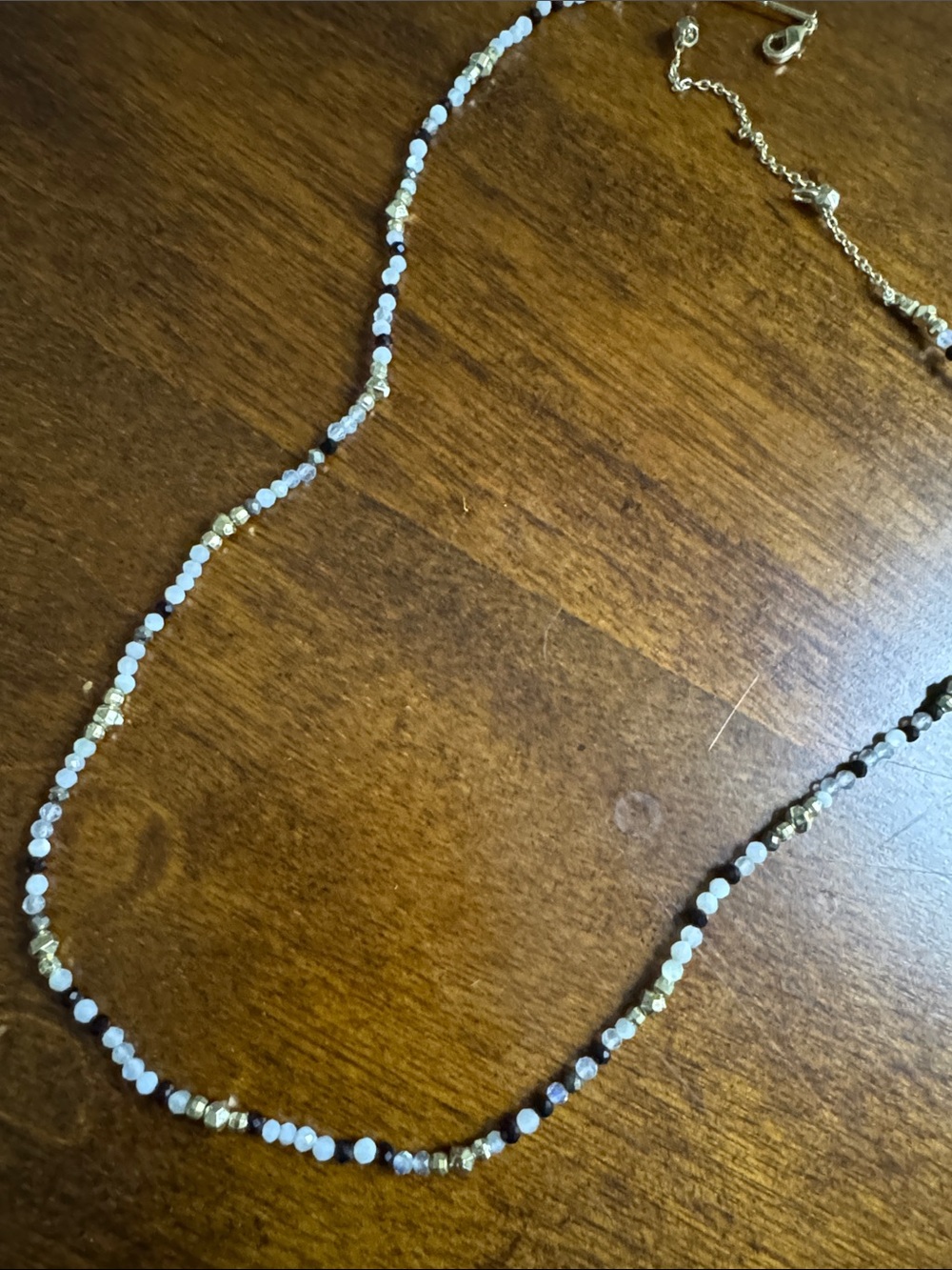 Kendra Scott White, Black & Gold Beaded Necklace - Picture 2 of 3